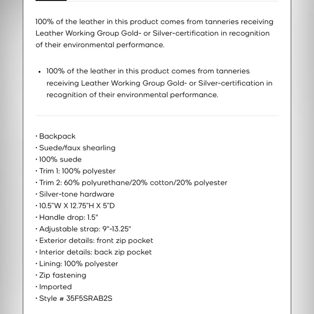 Michael Kors black and Cream Backpack is leather/ fur is faux new bag - Picture 3 of 11